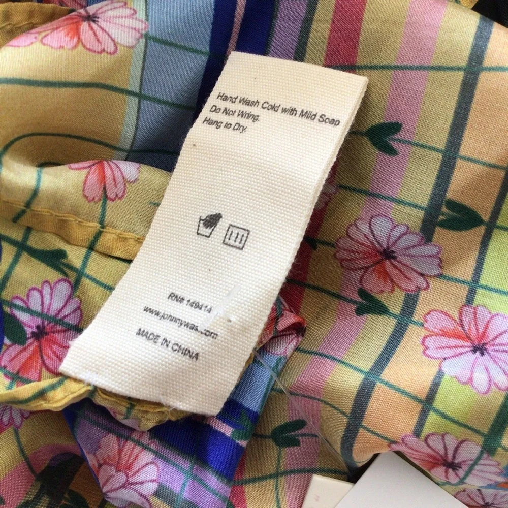JOHNNY WAS SILK FLORAL SCARF NWT